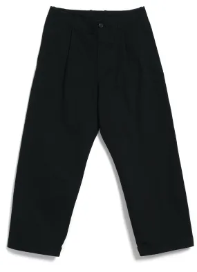 BOBBY 27-56-2 | Wide Pleated Everyday Trousers | Black