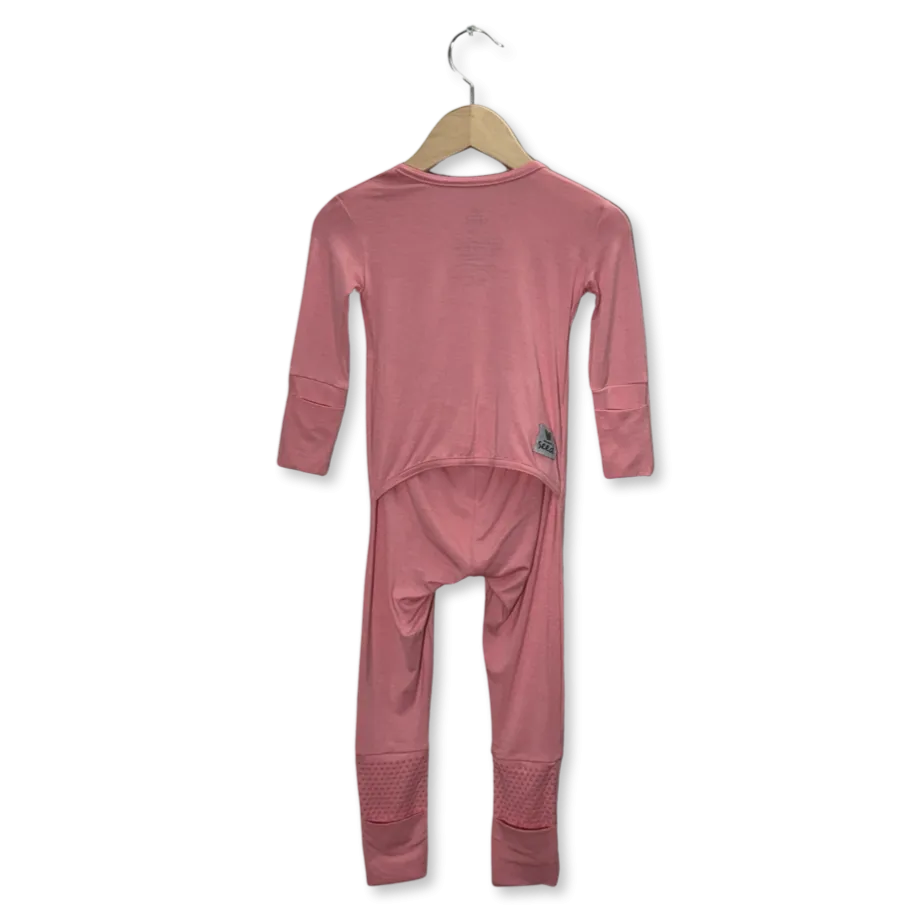 Cotton Candy Adaptive Tube Access with snaps Day to Night Romper