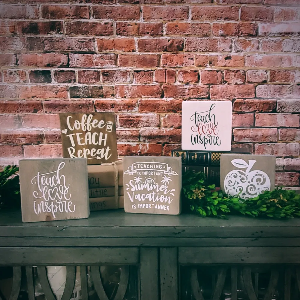 Decorative Wood Tiles | Teacher | 5 Styles