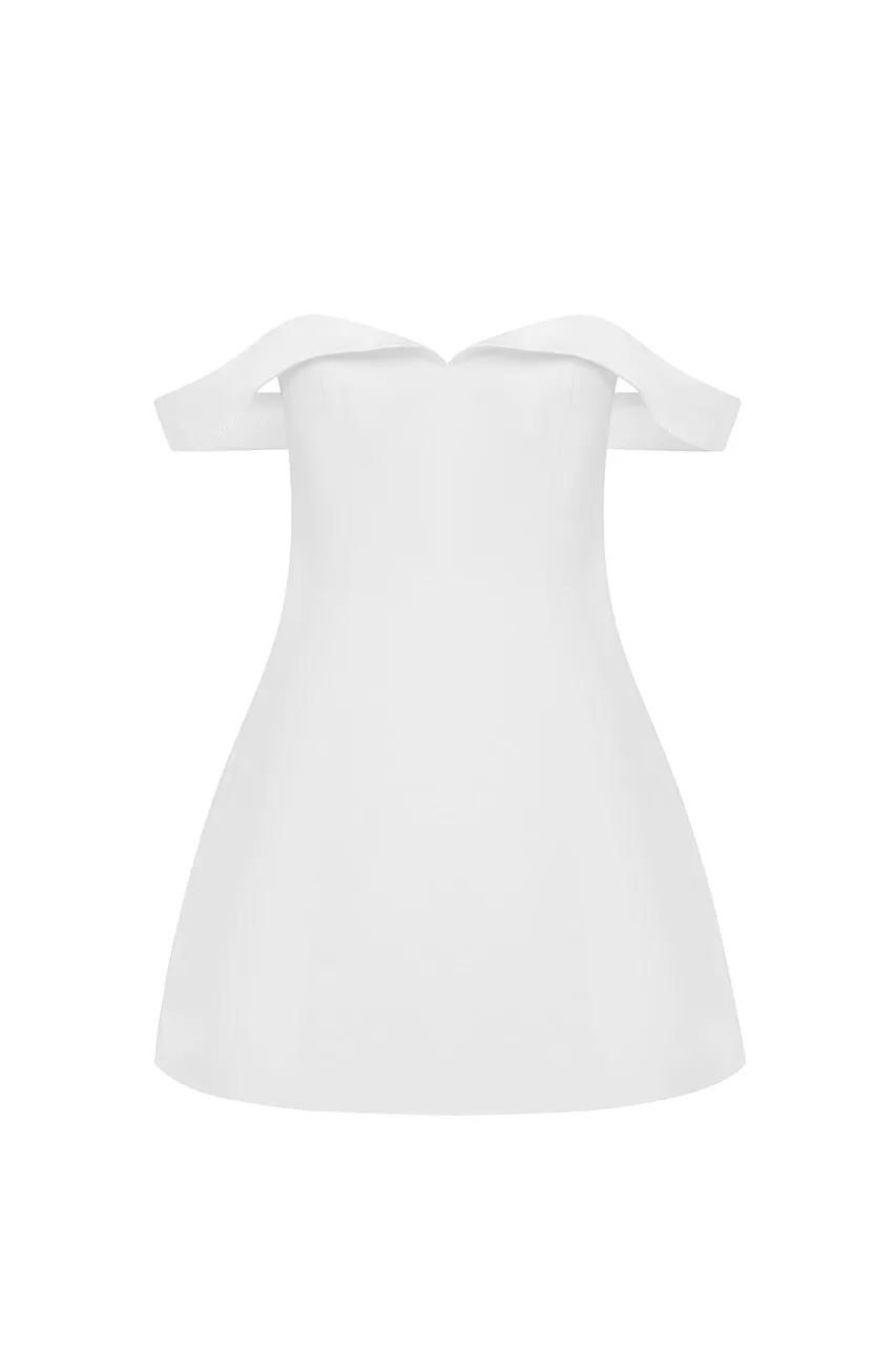 EBONY MINI DRESS - WHITE