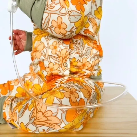Fallin' for Blooms Adaptive Tube Access with snaps Day to Night Romper
