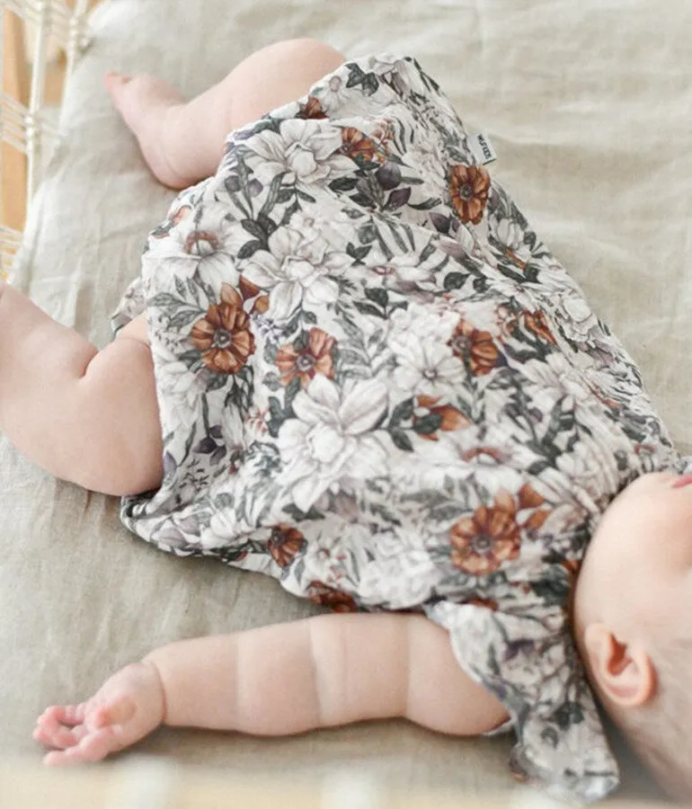 Girl's Organic-cotton Muslin Romper - Summer Garden