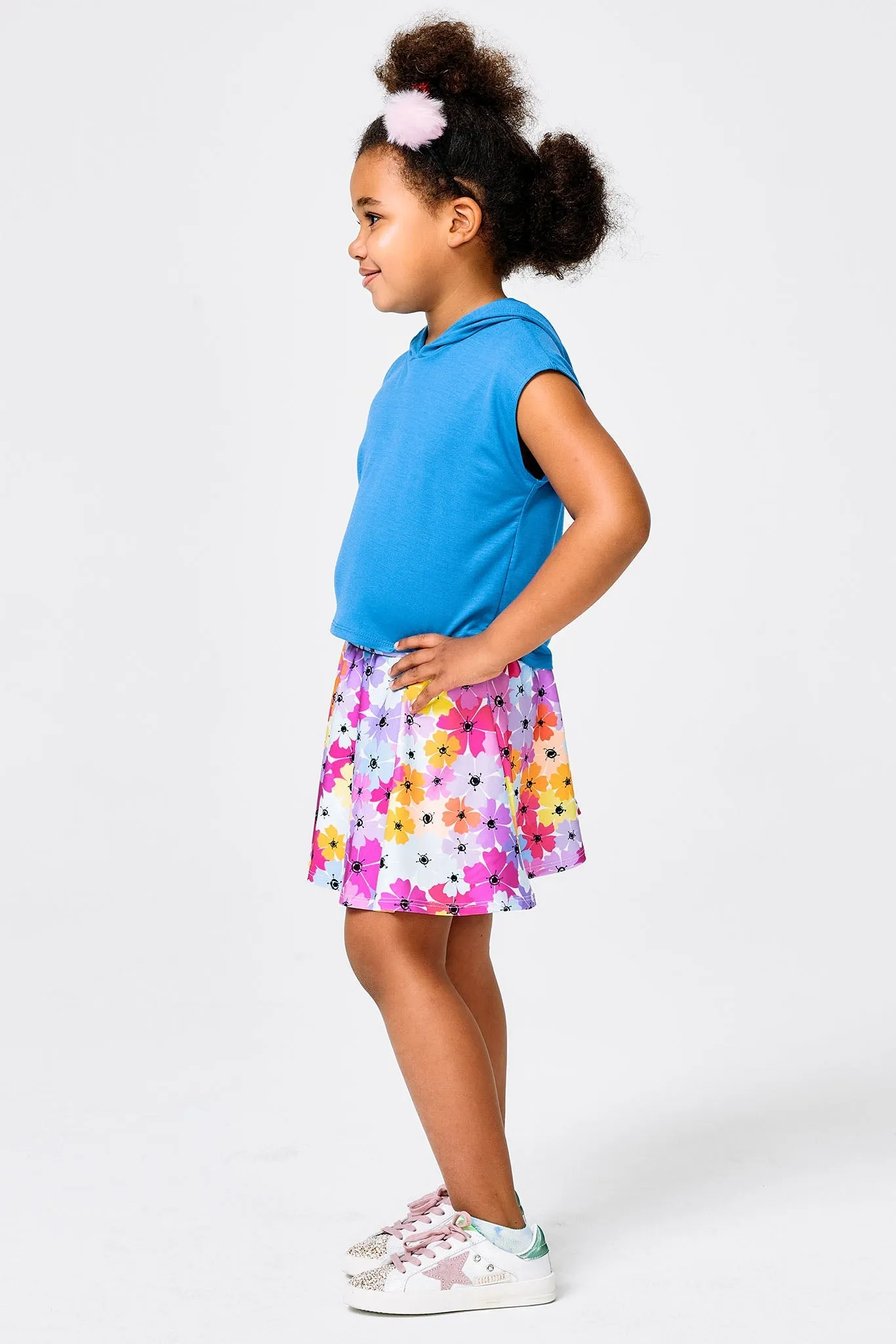 Kids Skater Skirt in Retro Floral