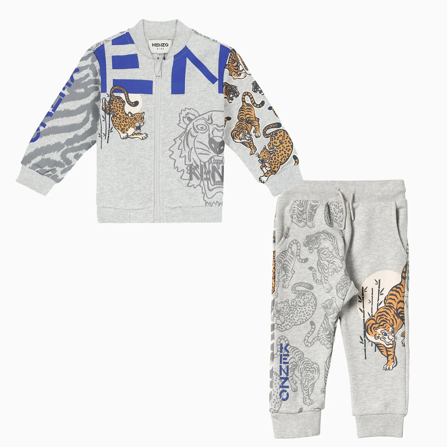 Kid's Tiger Print Cardigan Outfit