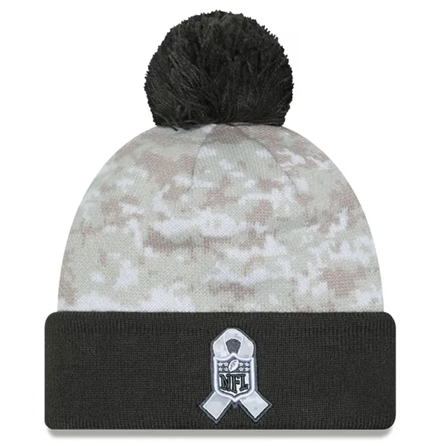 Las Vegas Raiders 2024 Salute to Service Knit Beanie Hat