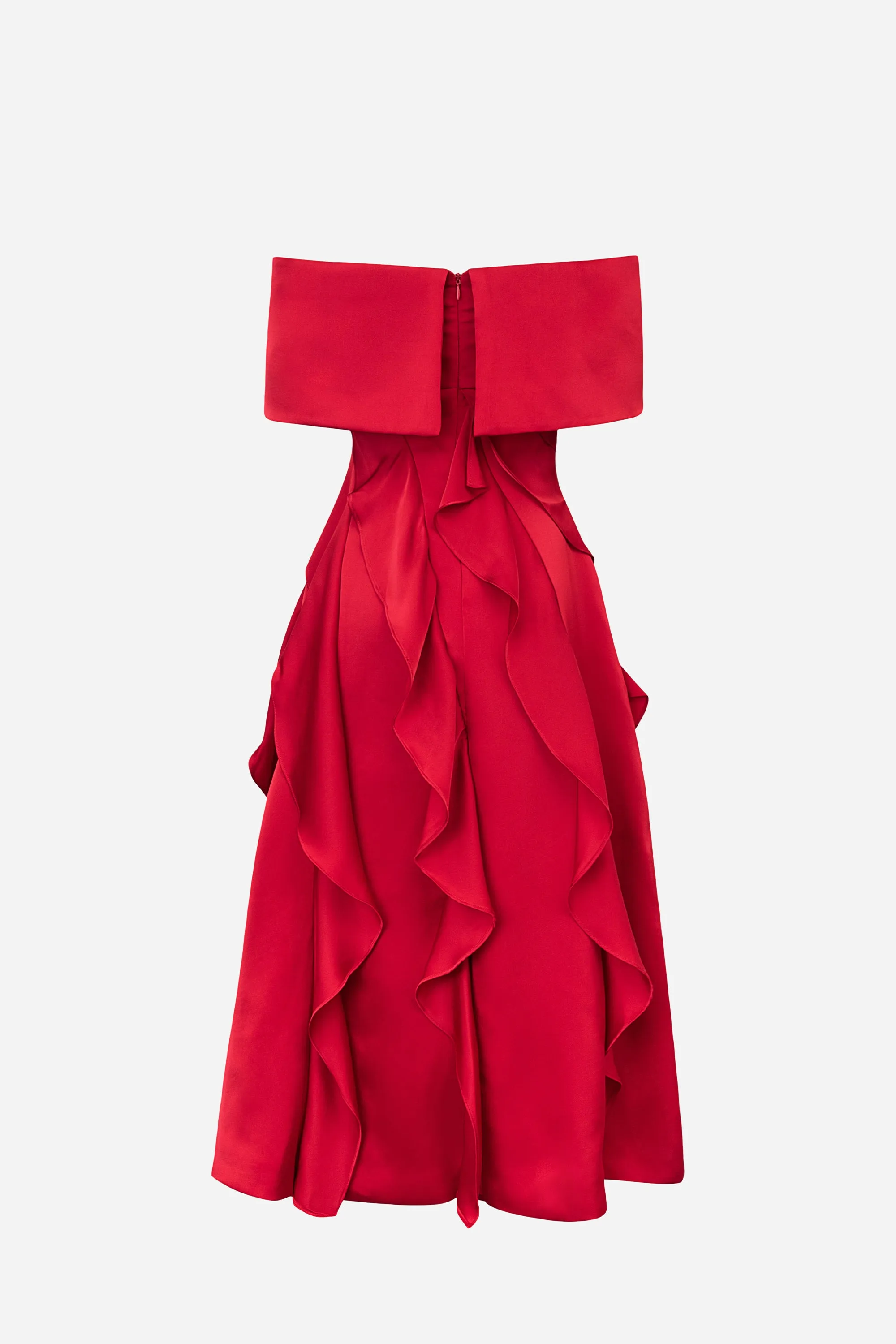Martina Ruffle Lines Midi Dress