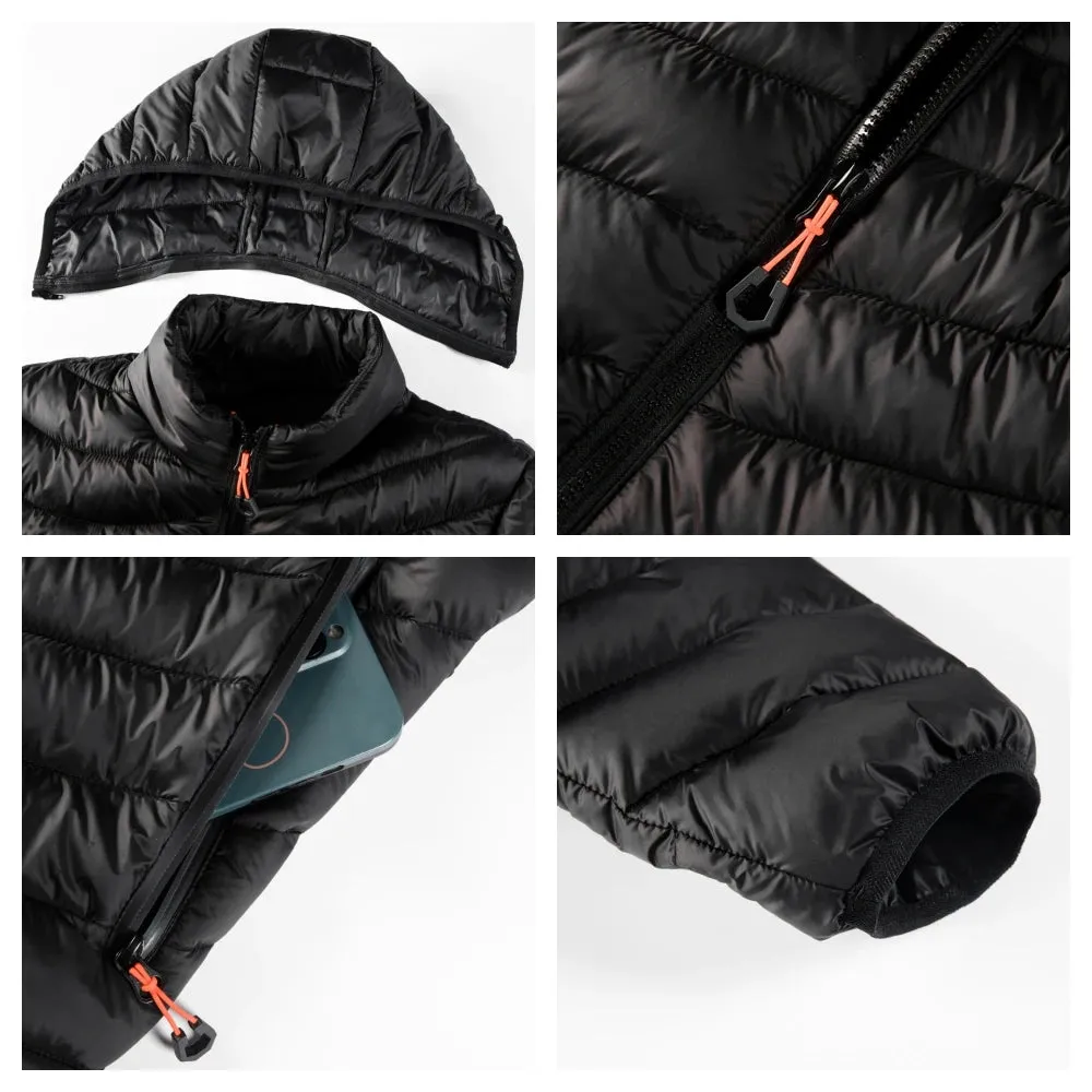 Men’s Lightweight Hooded Parka – Cotton-Padded Windbreaker Jacket for  Winter