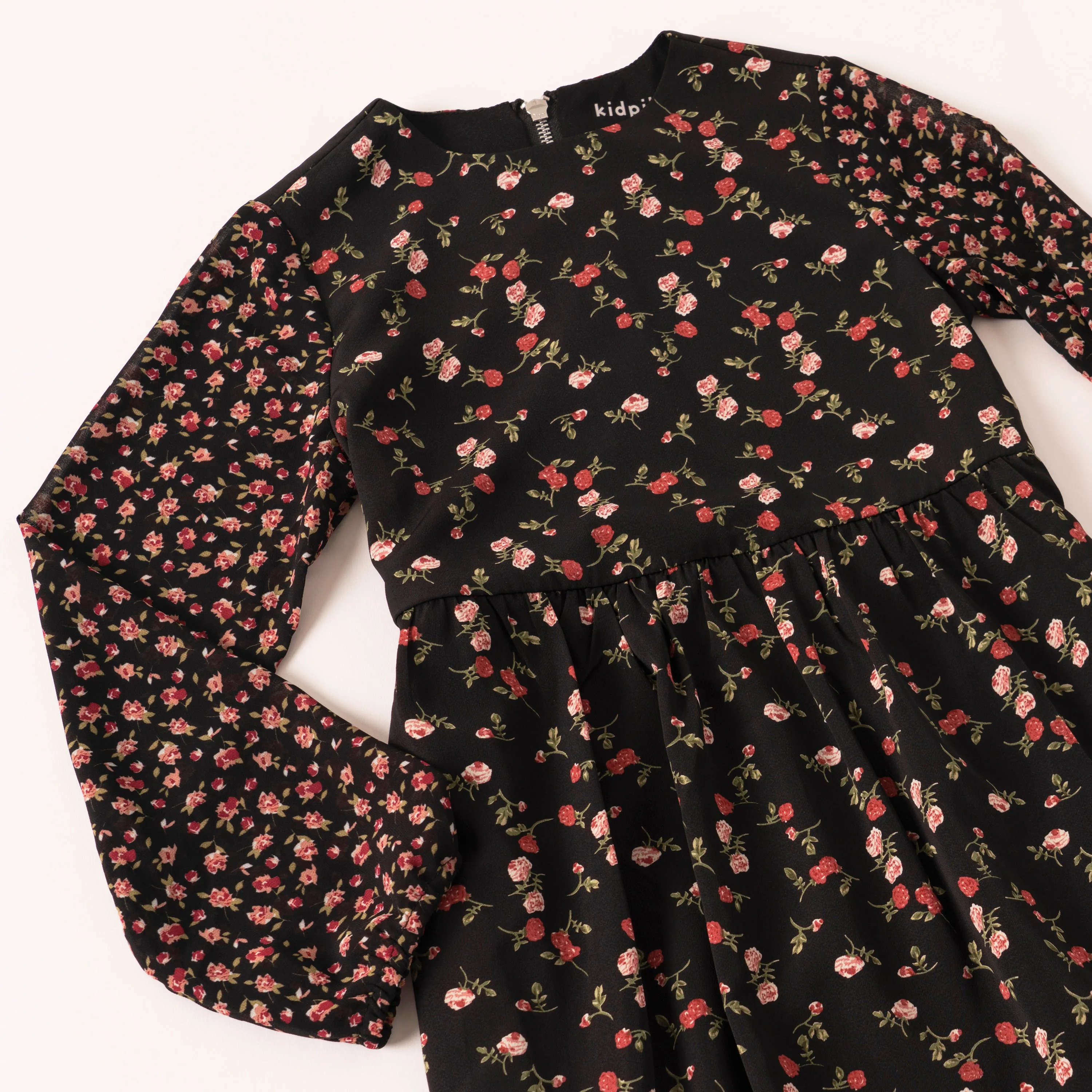 Mixed Rose Midi Dress