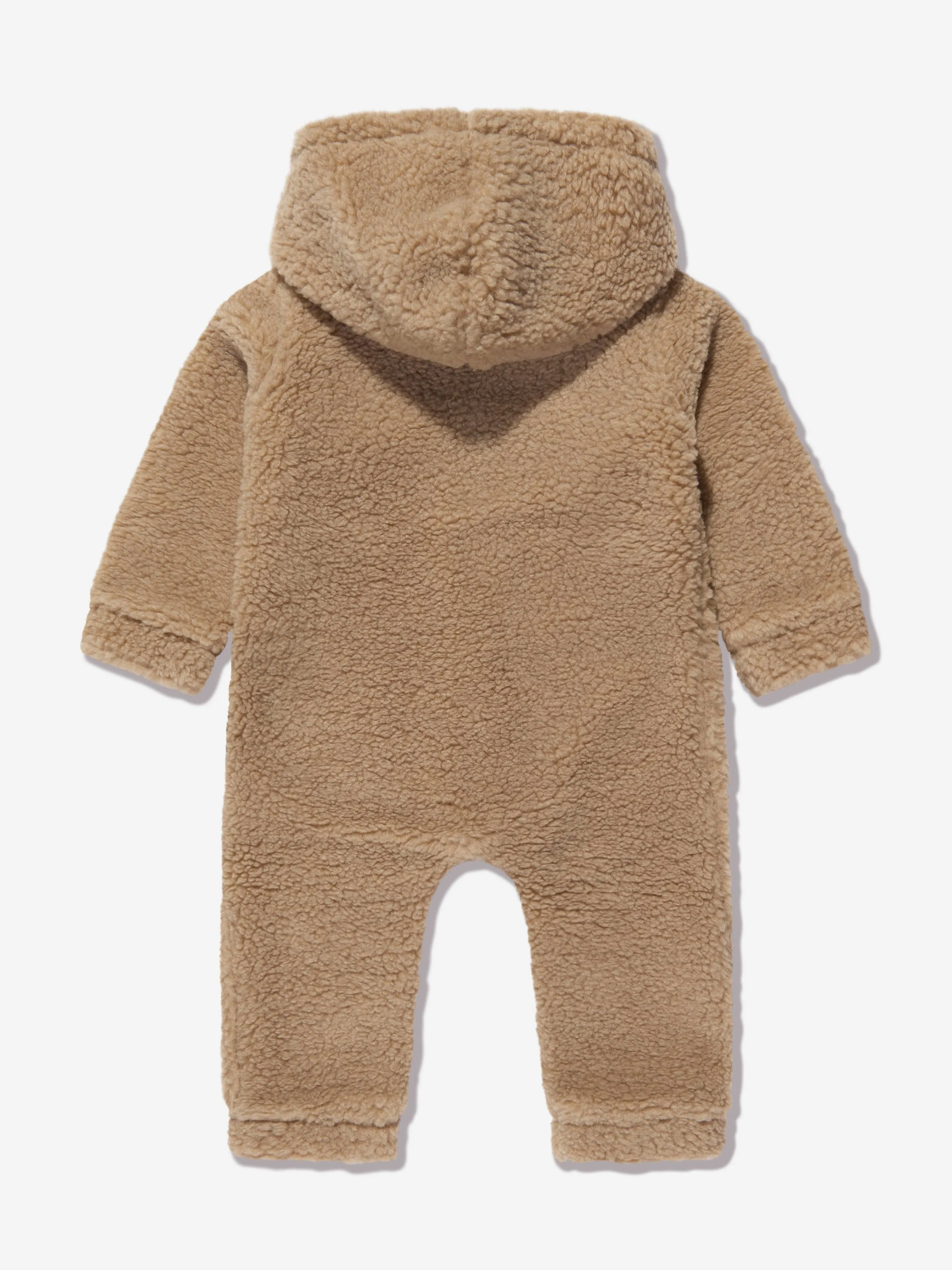 Moncler Enfant Baby Faux Shearling Romper in Beige