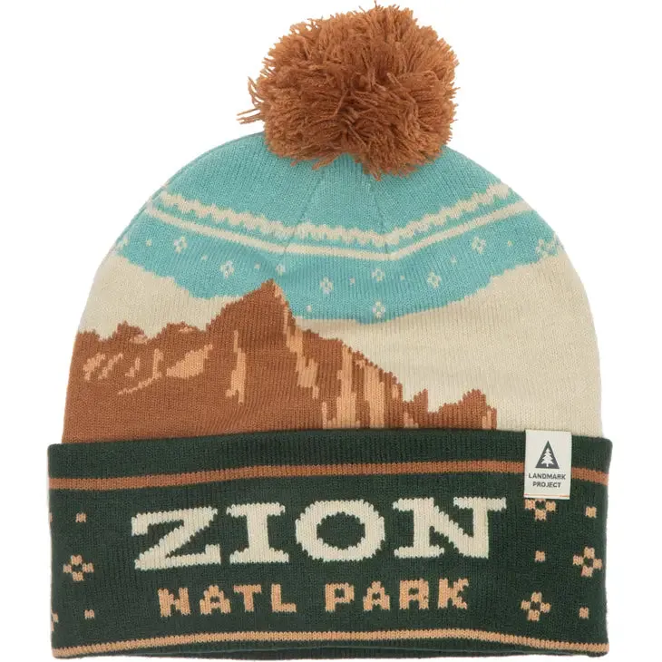 National Park Knit Pom Beanie