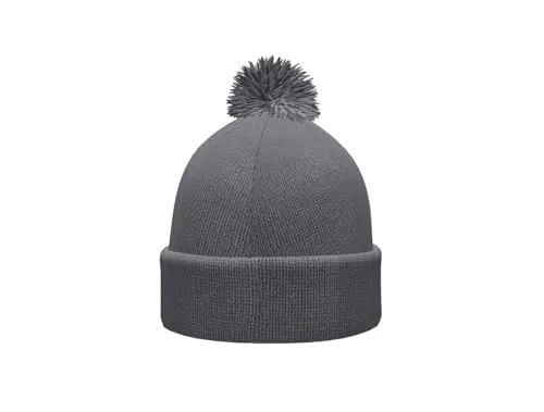 Old Dominion University ODU Monarchs Prime Cuffed Fold Over Pom Pom Winter Knit Hat Beanie Alternate