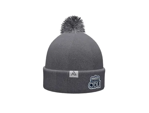 Old Dominion University ODU Monarchs Prime Cuffed Fold Over Pom Pom Winter Knit Hat Beanie Alternate