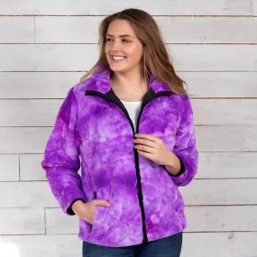 Plush Tie-Dye Jacket