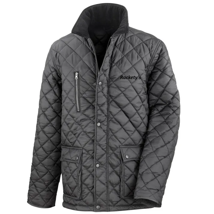 R216 Adults Back Fastening Jacket with Fleece Lining