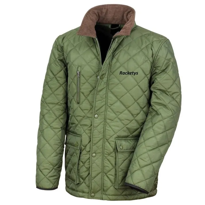R216 Adults Back Fastening Jacket with Fleece Lining
