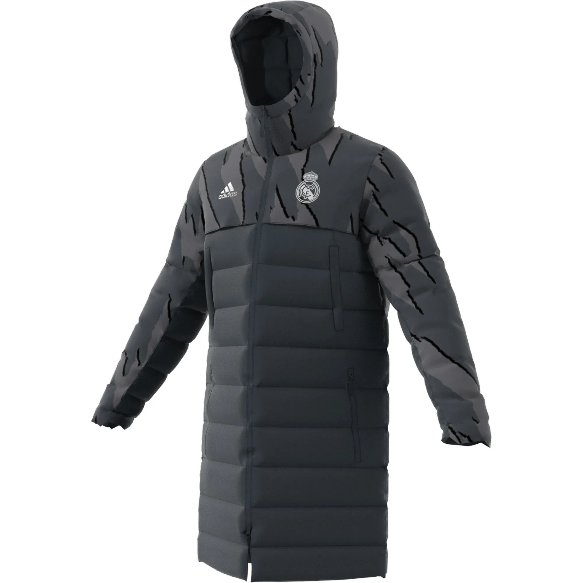 Real Madrid Mens SSP Down Coat - Grey