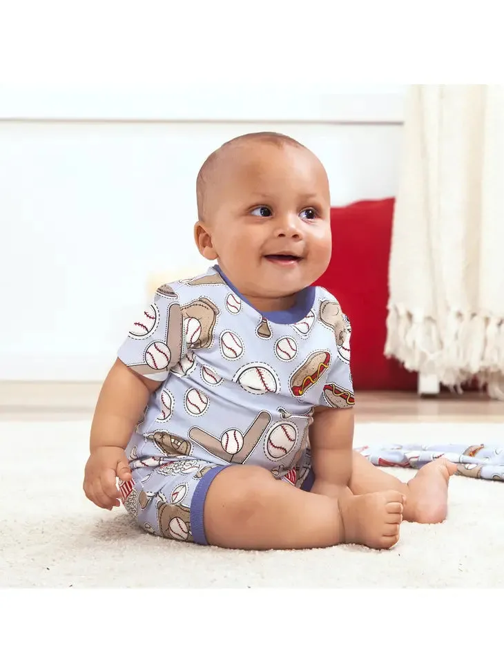 Romper, Batter Up Blue