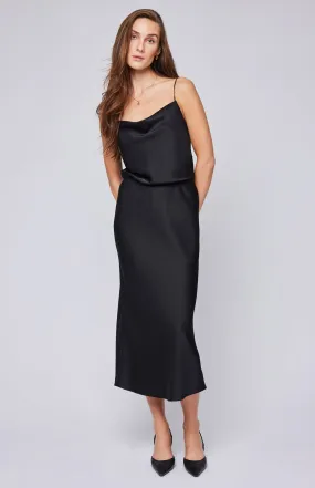 Selena Satin Midi Skirt